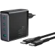 Charger Mobile Joyroom 3C1A 140W JR-TCG05 + Cable Type-C To Type - C 1.2M Black.